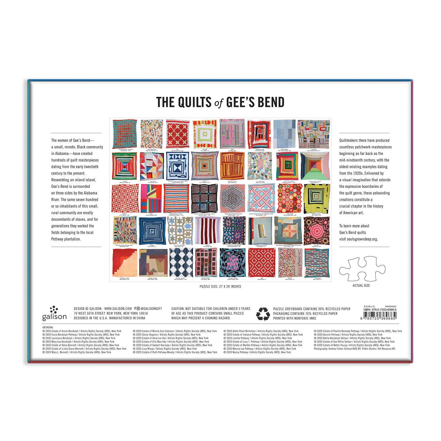 quilts of gee's bend 1000 piece puzzle