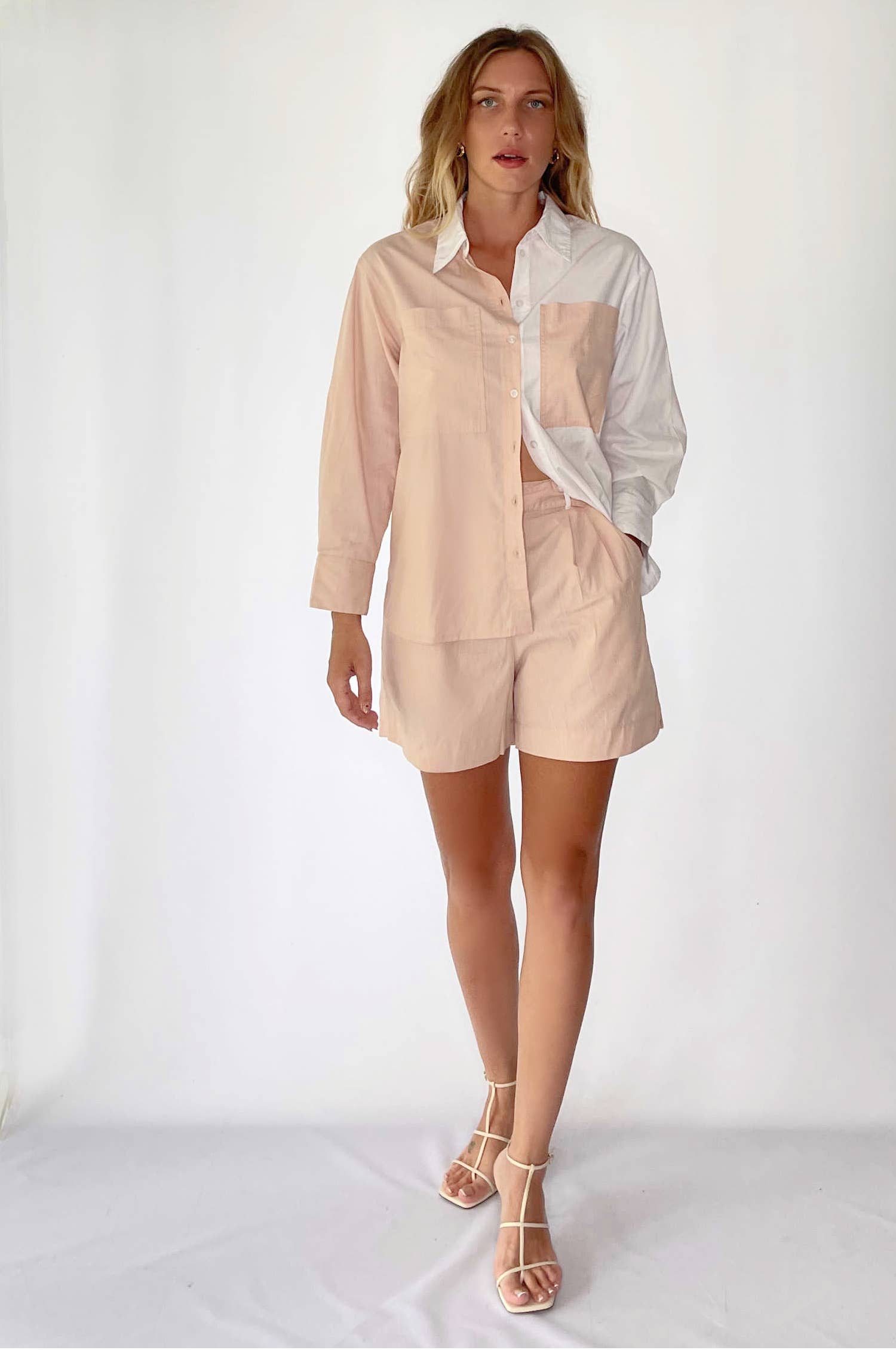 hailey elasticated belted shorts