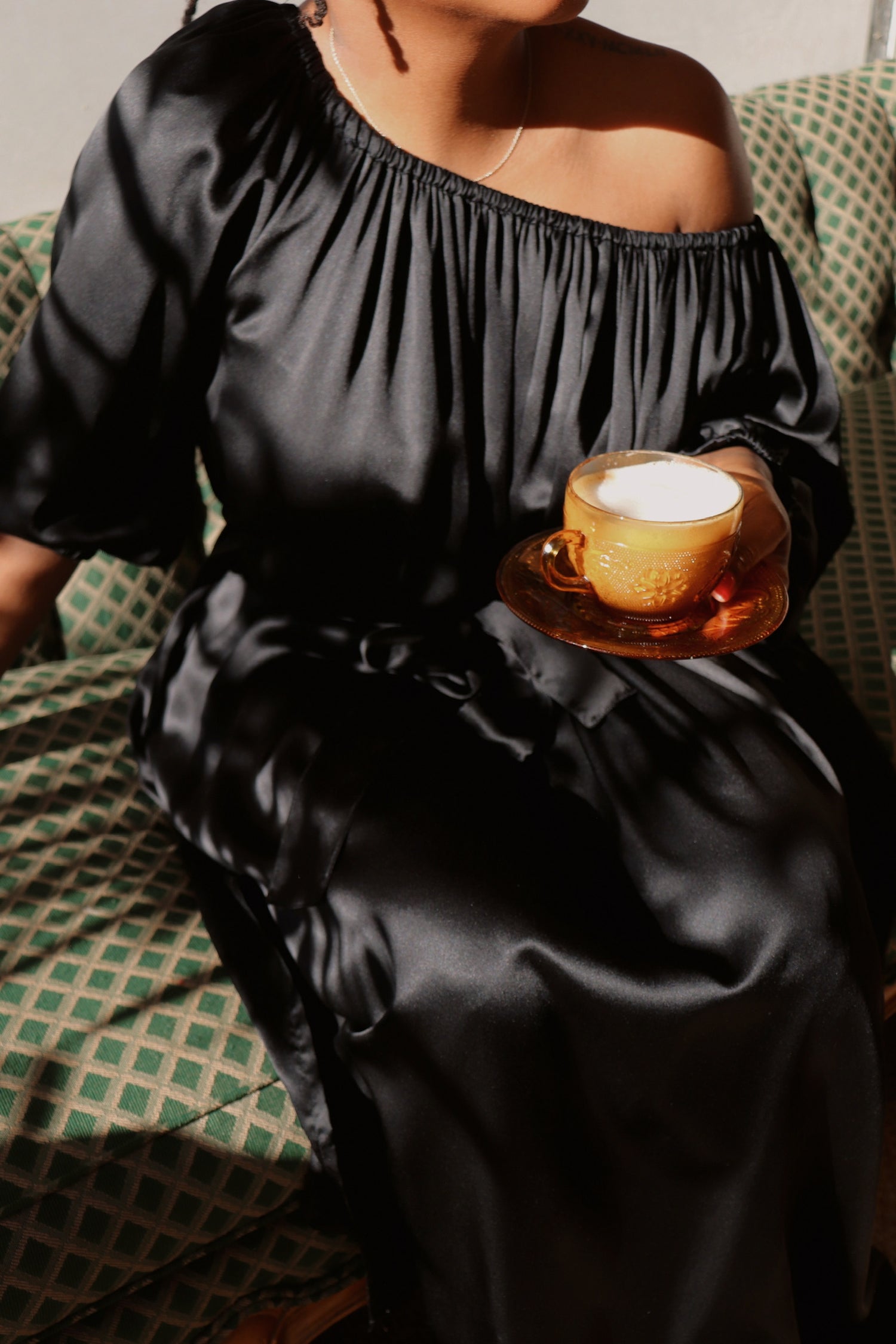 cassatt dress in silk charmeuse