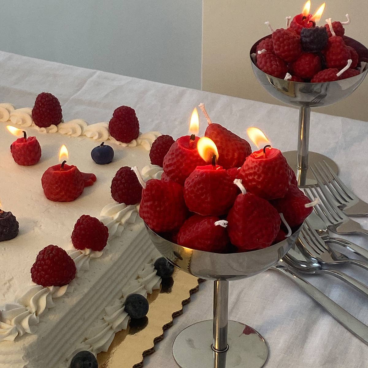 strawberry candles
