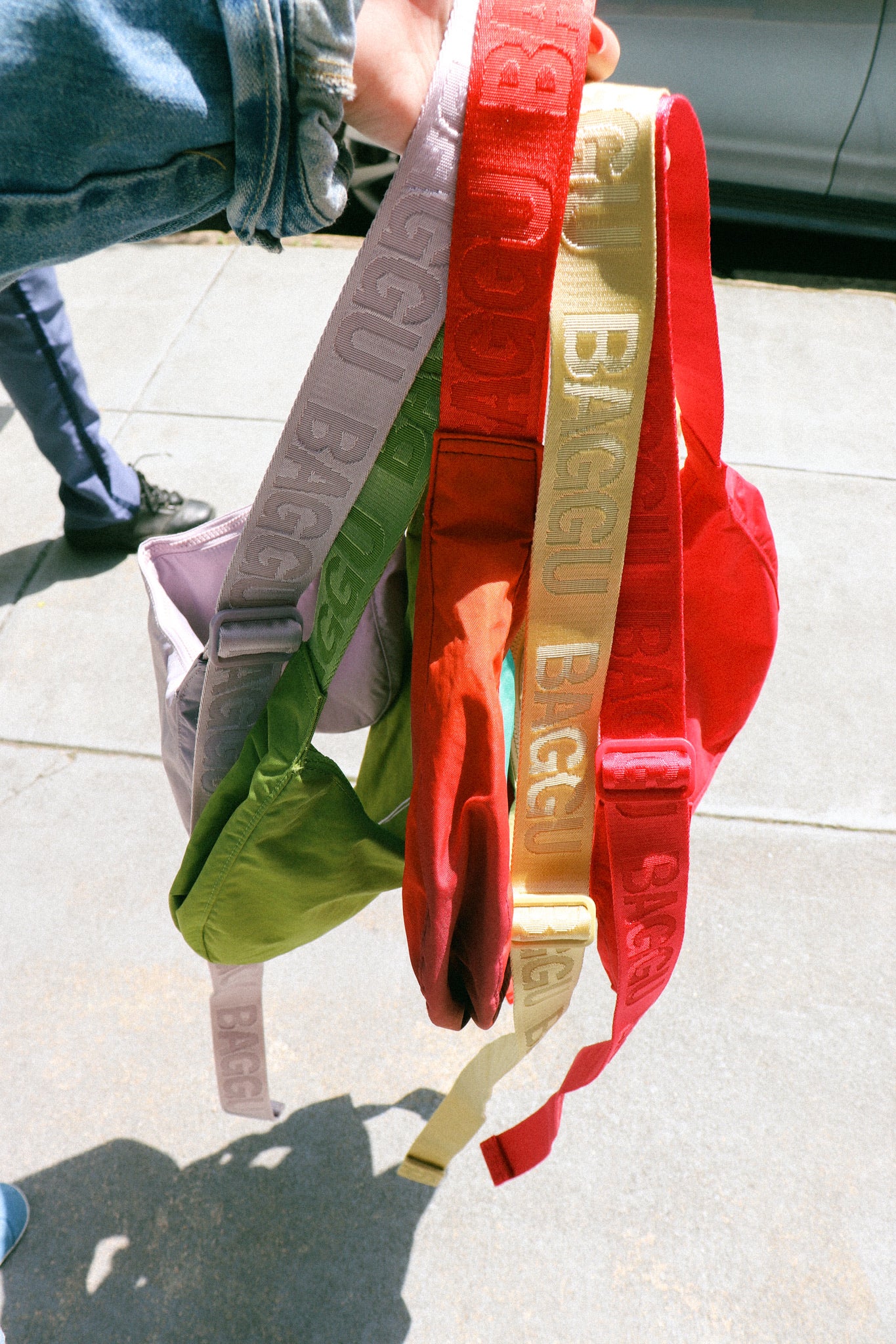 medium nylon crescent bag