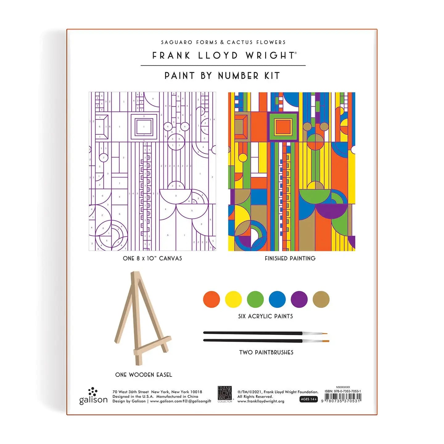frank lloyd wright saguaro cactus and forms paint by number