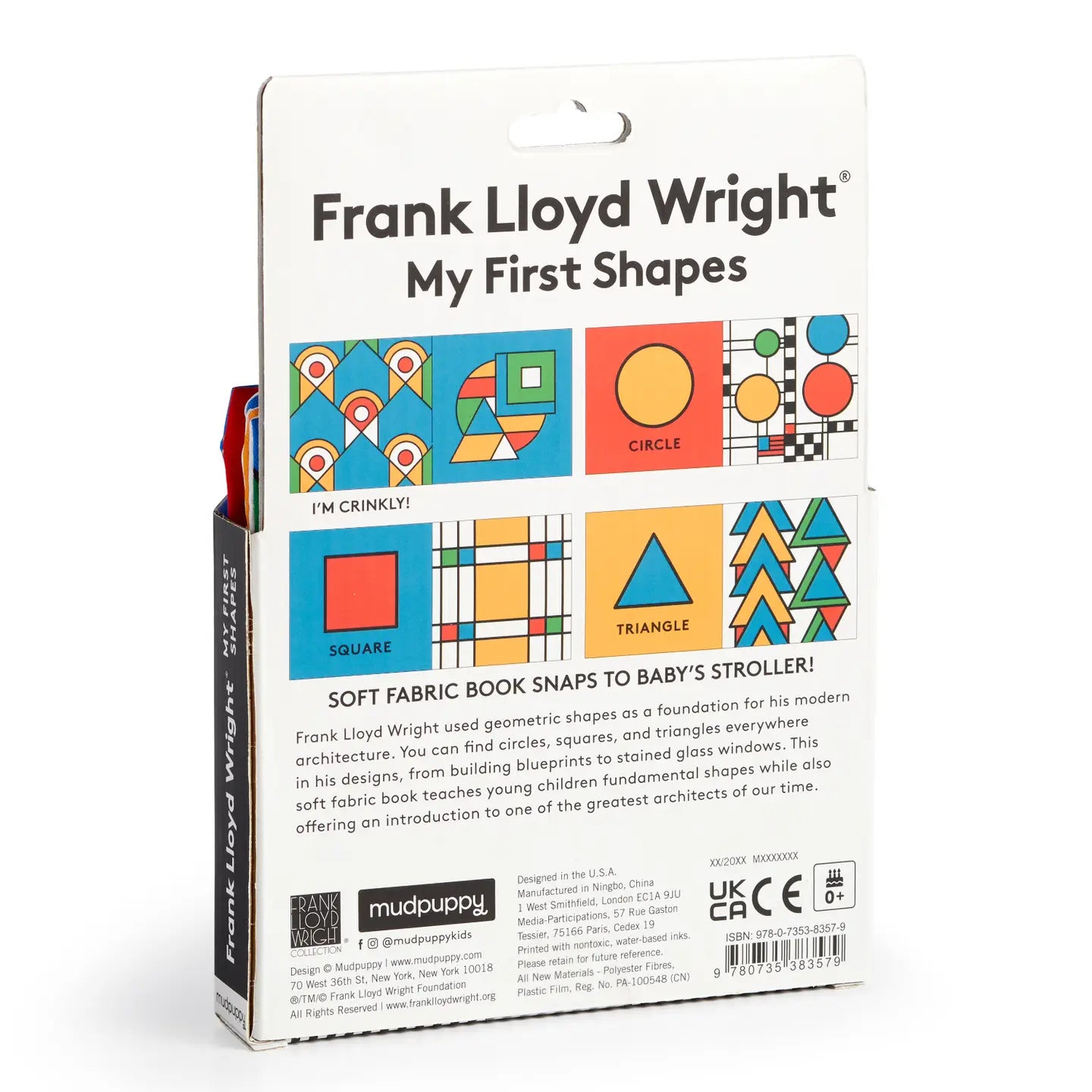 frank lloyd wright my first shapes crinkle fabric stroller book