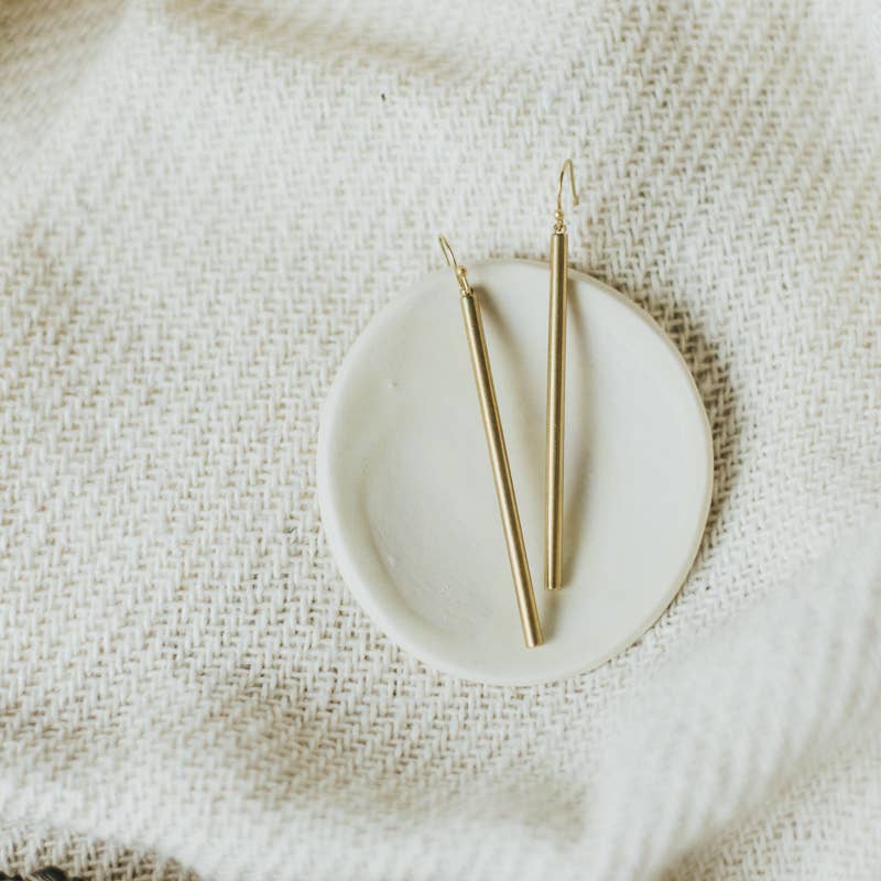 column earrings