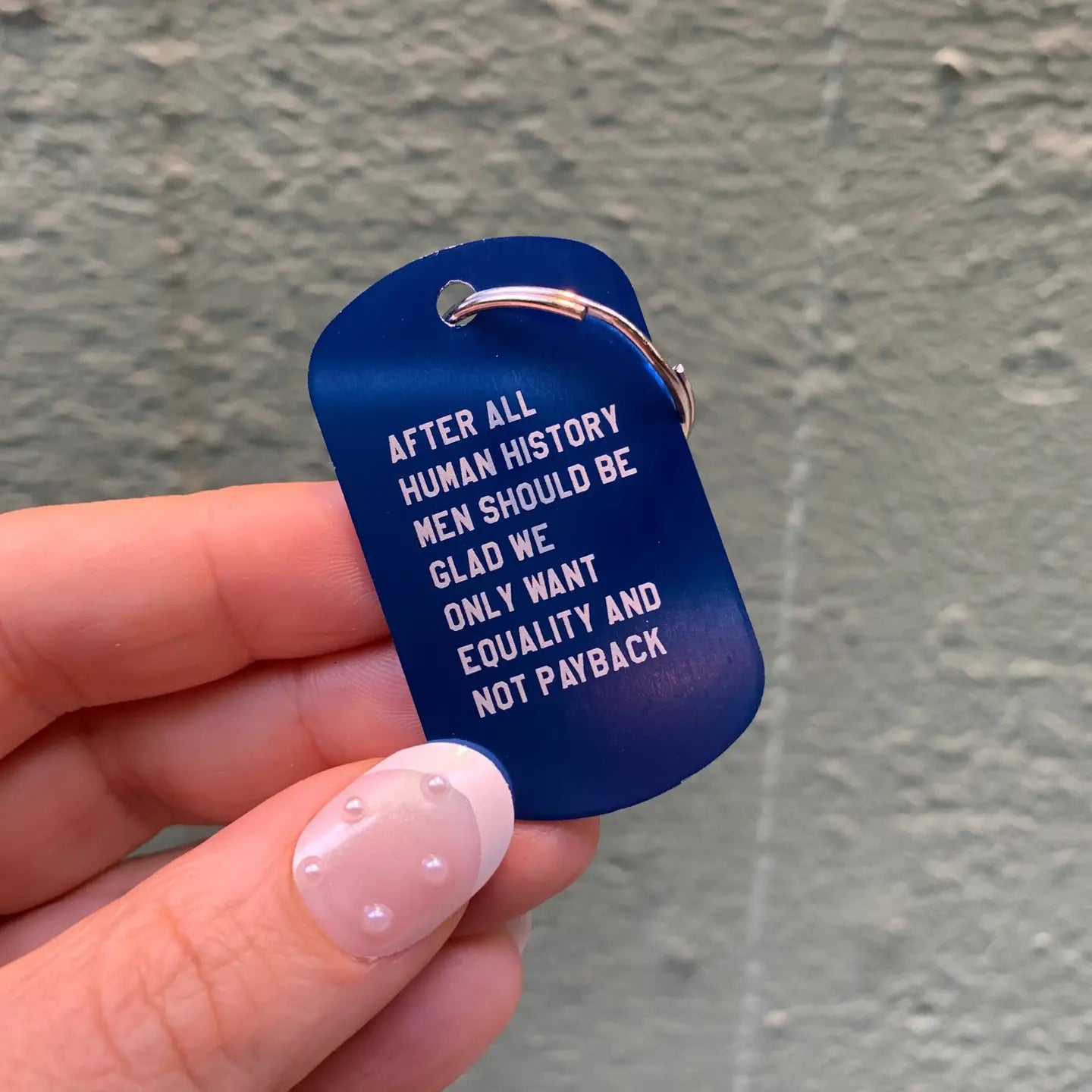 equality and not payback keychain