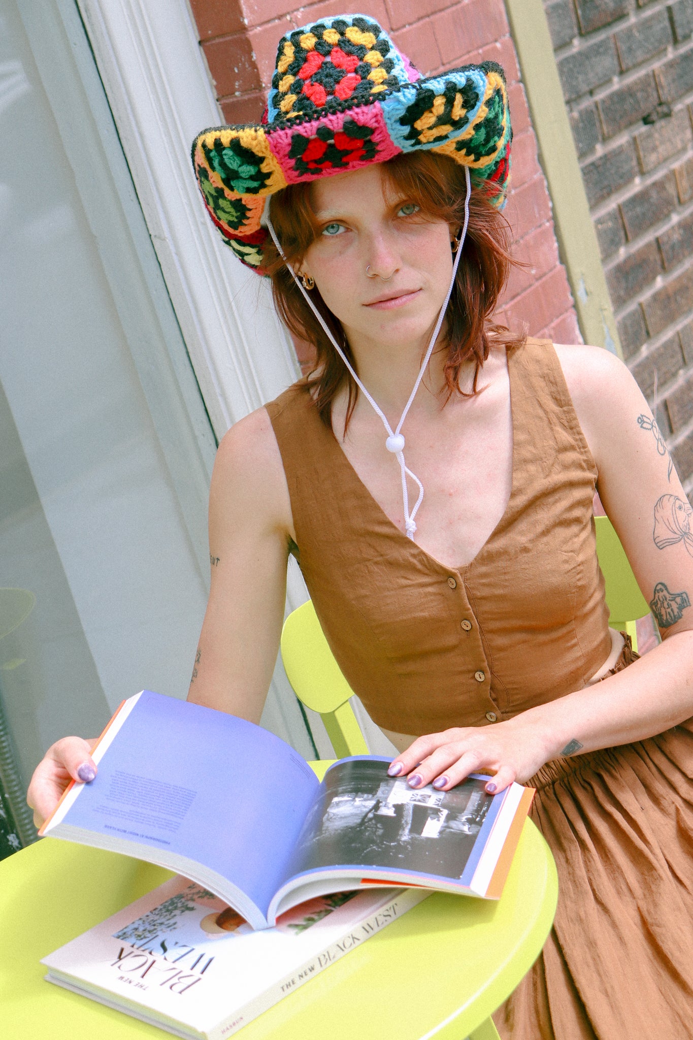 rainbow cowgirl hat