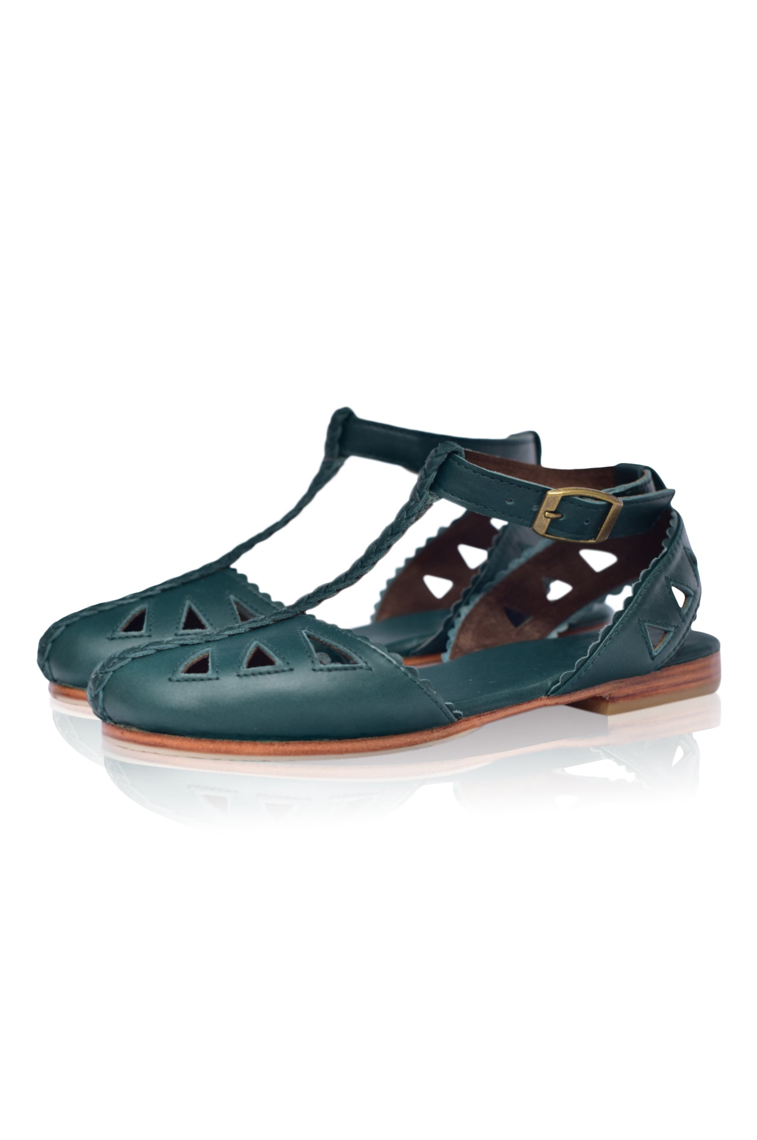 Bounty T-strap Leather Sandals by ELF