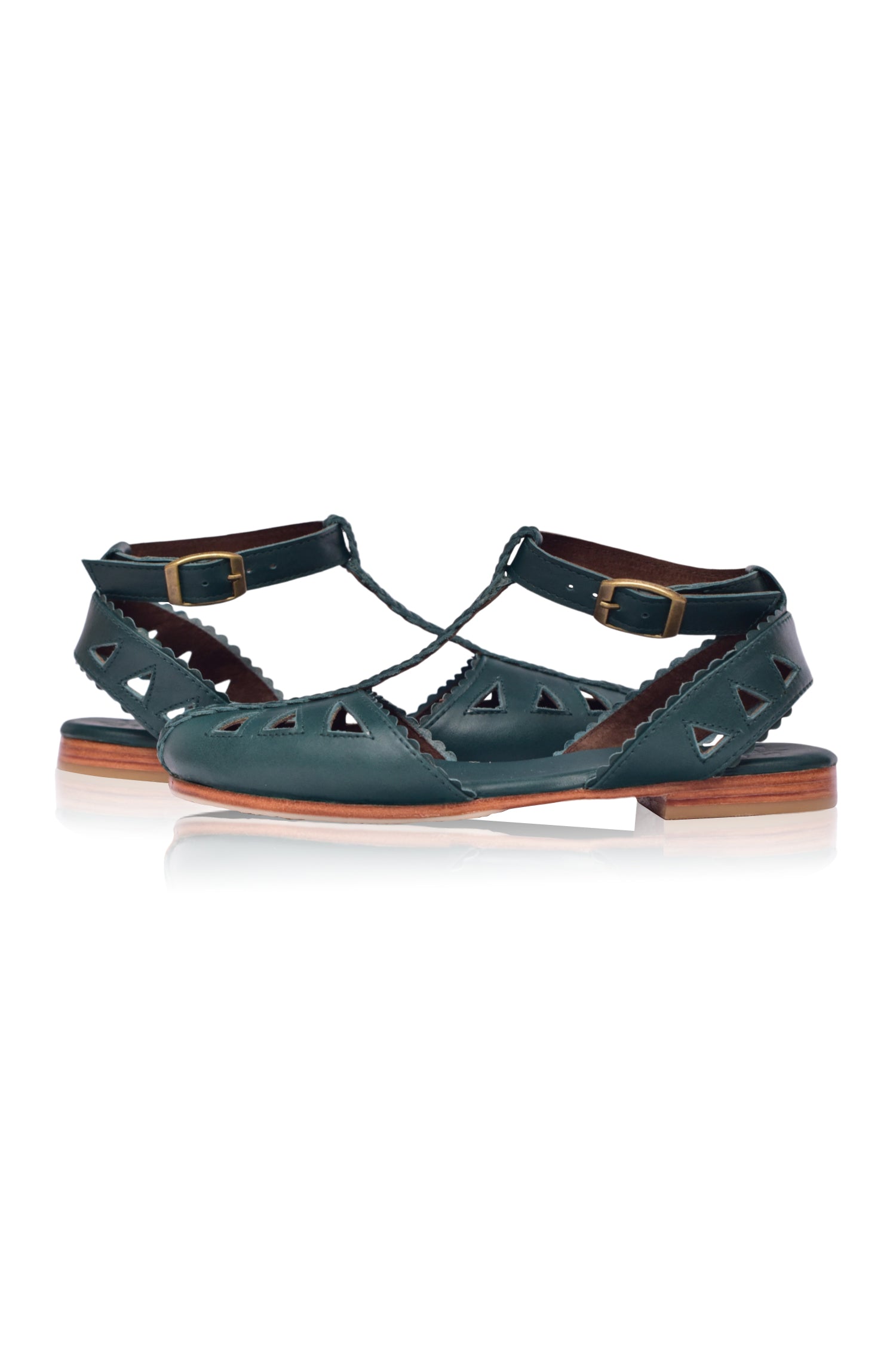 Bounty T-strap Leather Sandals by ELF