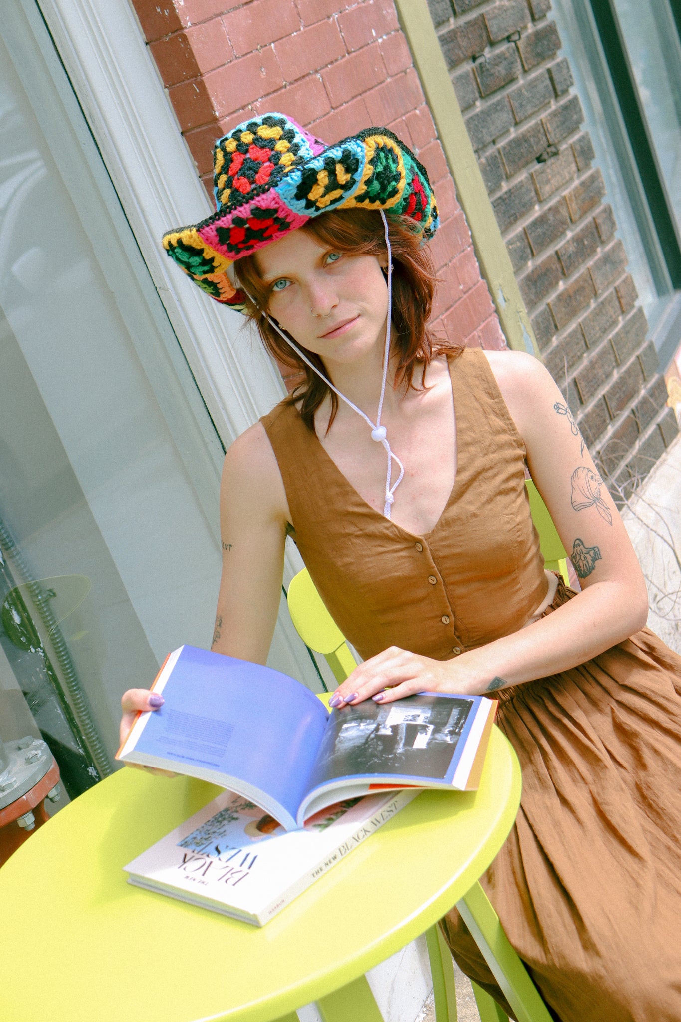 rainbow cowgirl hat