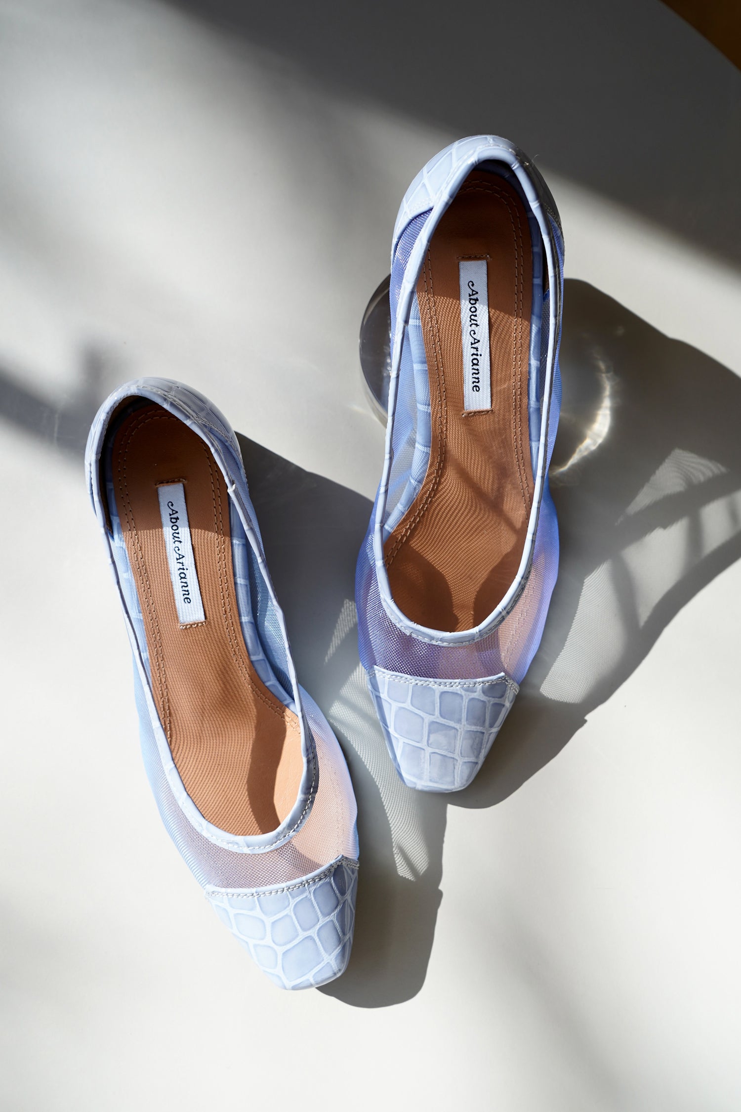 mina mesh bluebell pumps