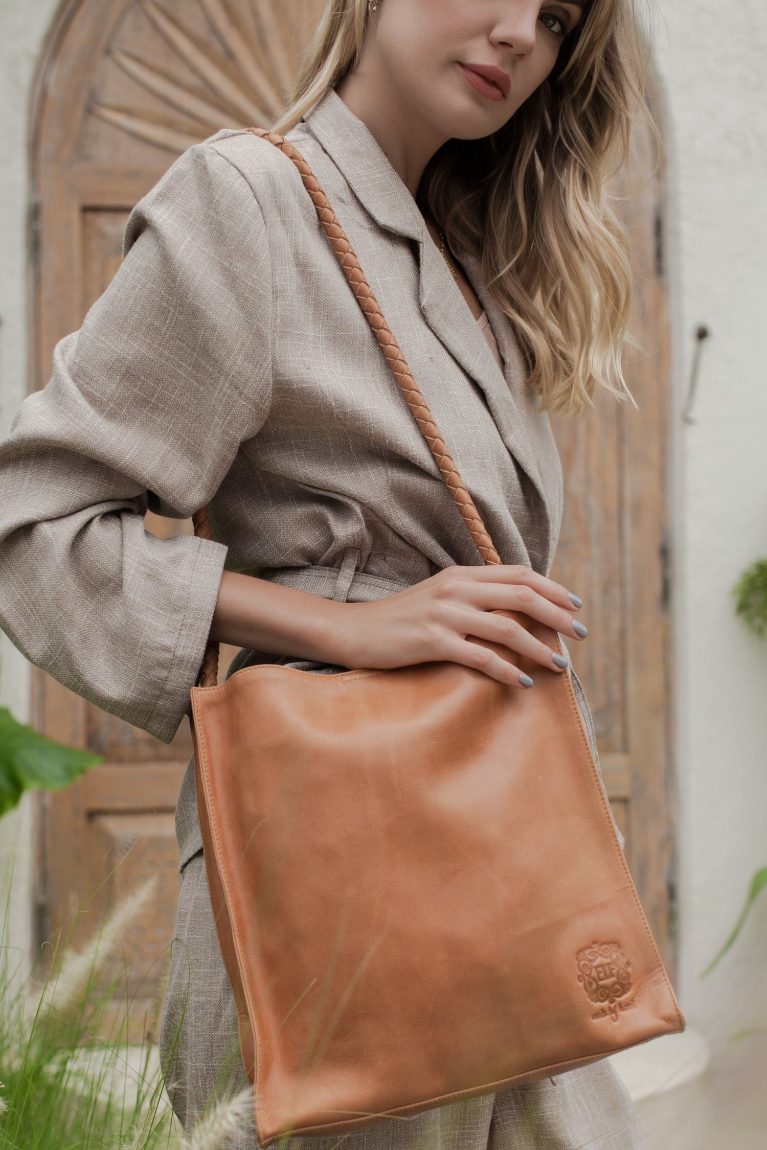 Day Leather Shoulder Bag by ELF