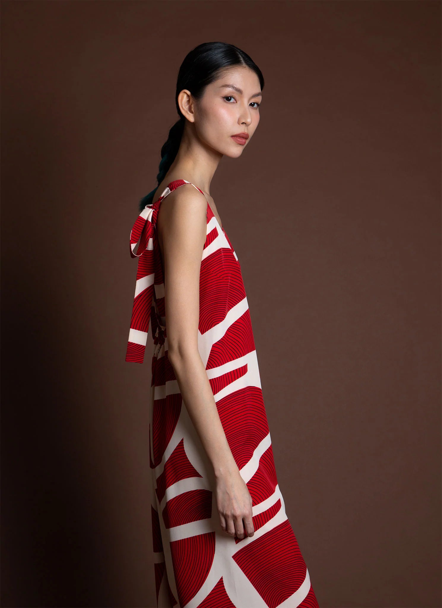 water jasmine sleeveless low back tie onesie