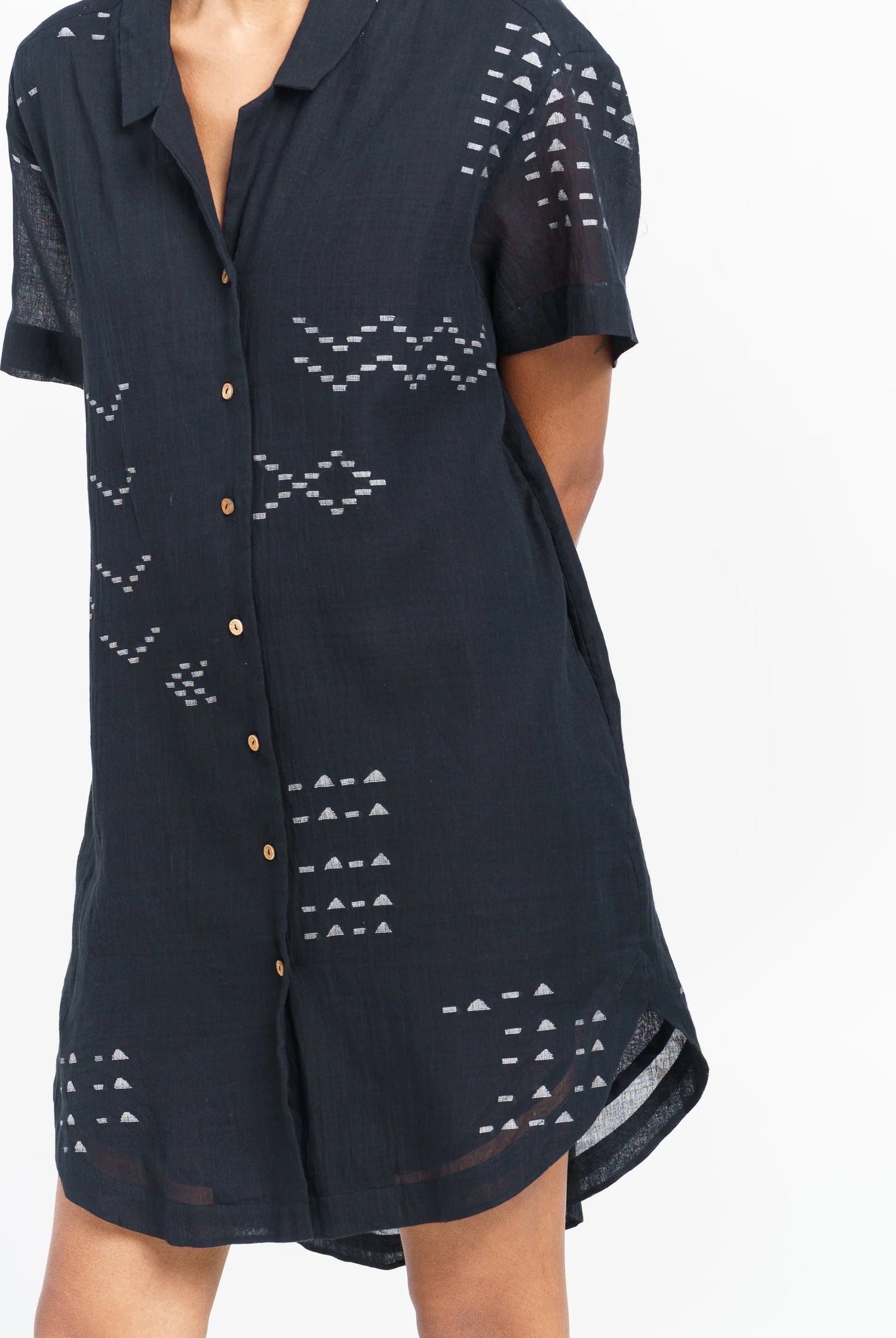 relaxed-fit shirt dress