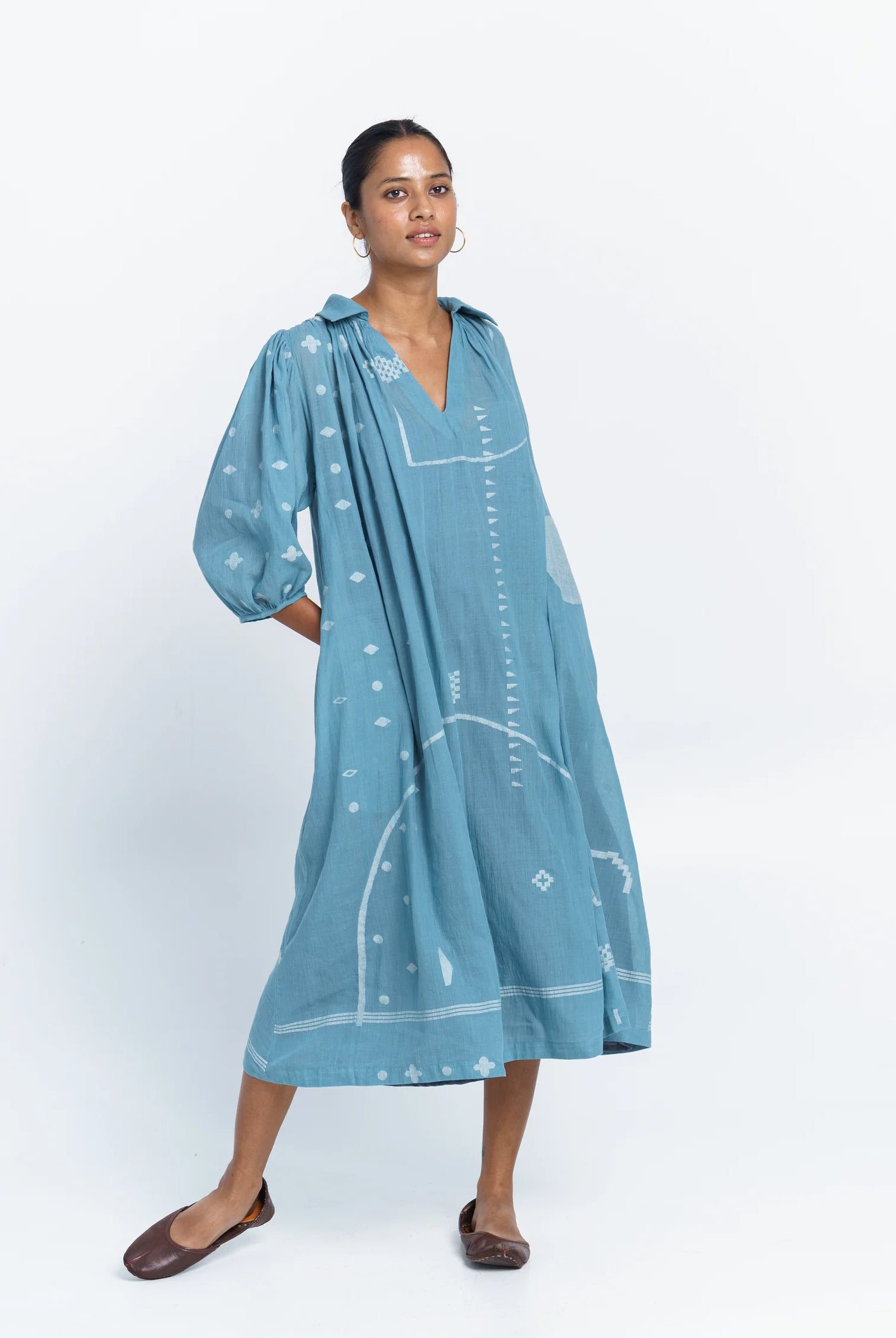 relaxed fit midi dress