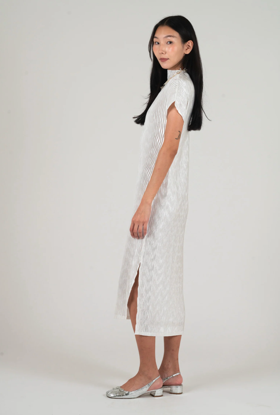 orb dress in pearl