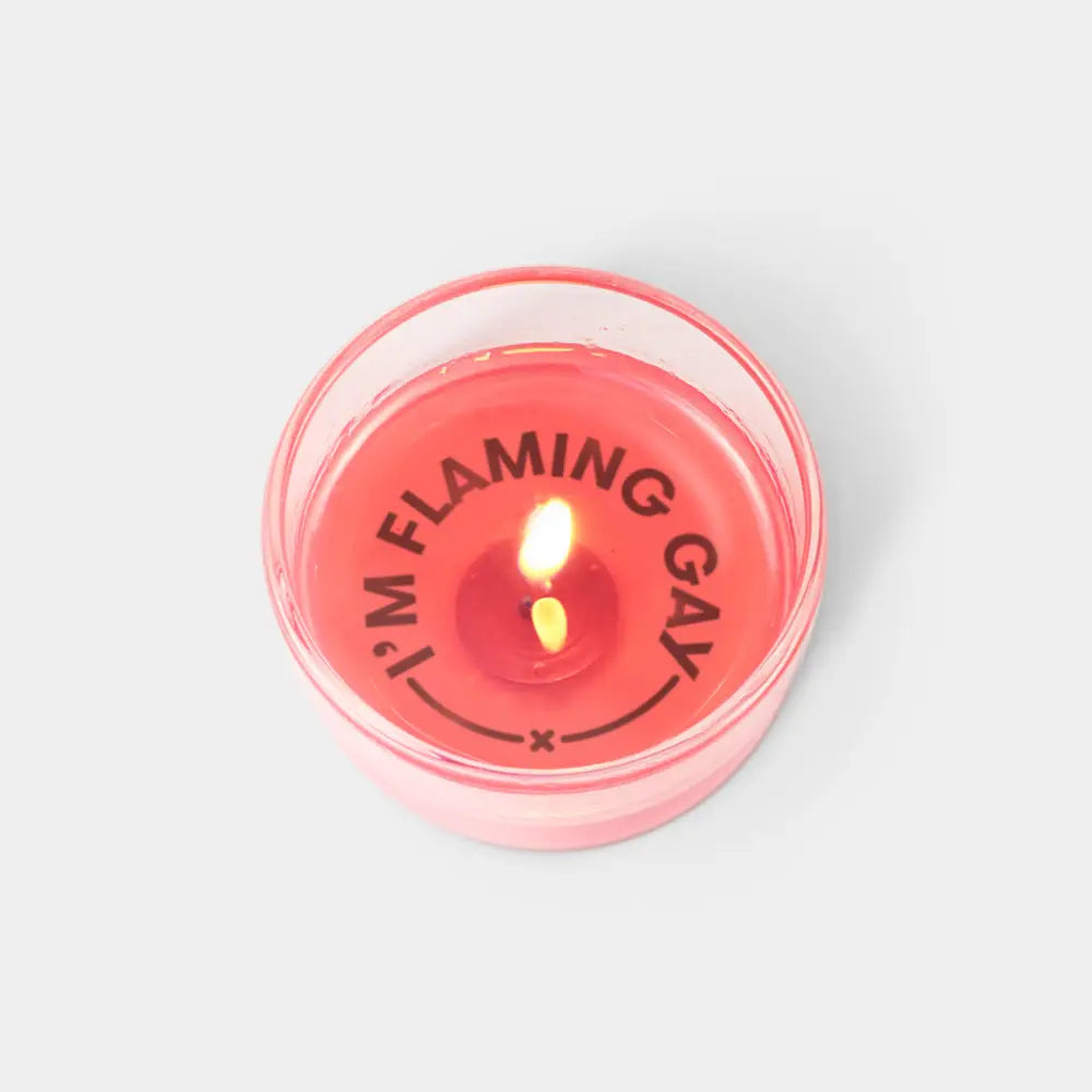 secret message candle - I'm flaming gay