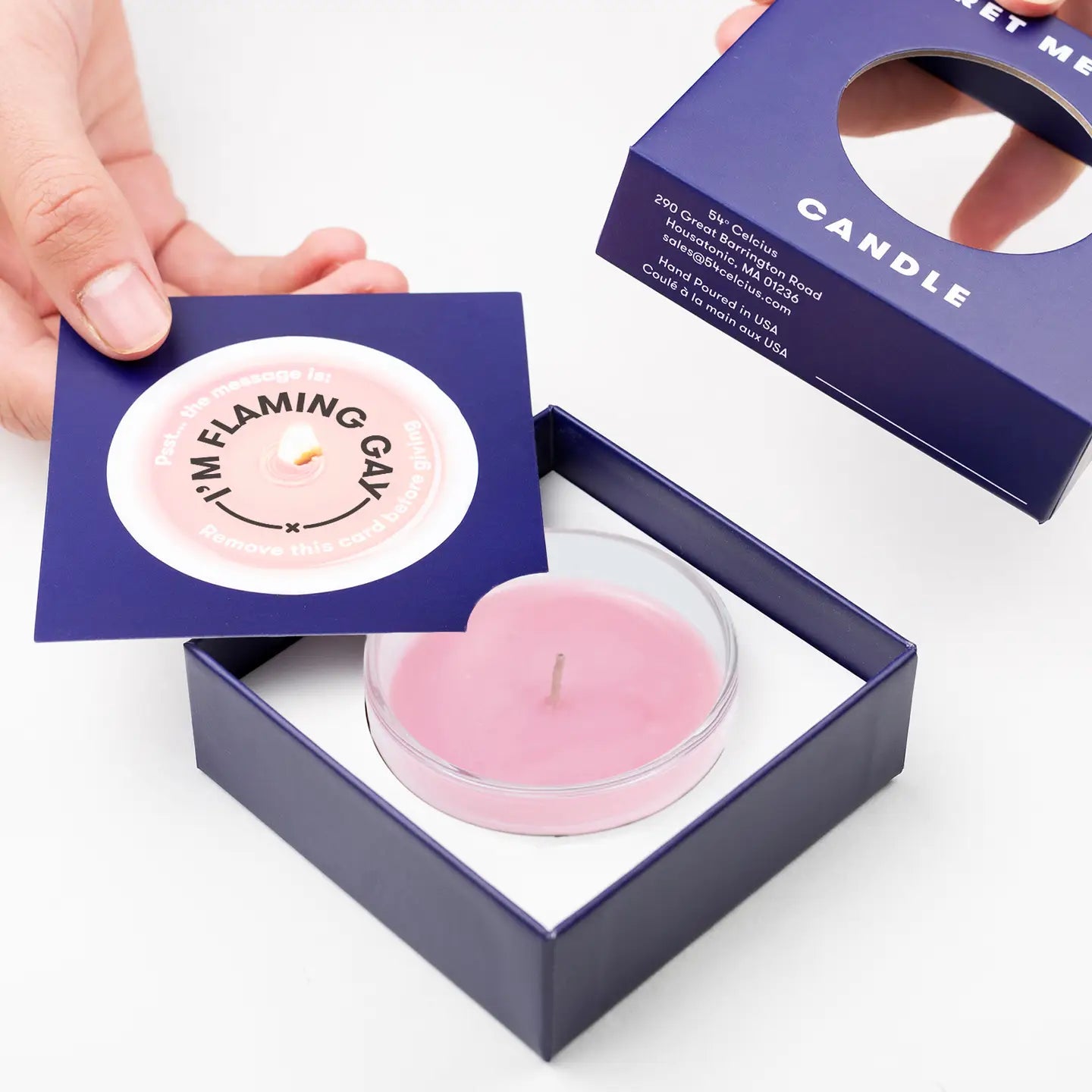 secret message candle - I'm flaming gay