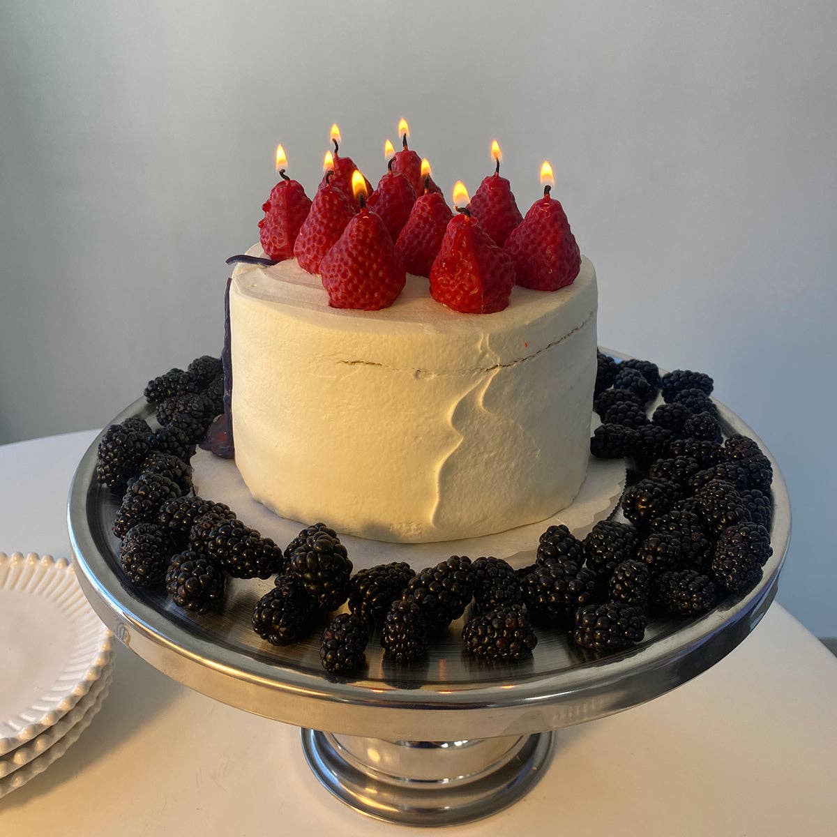 strawberry candles