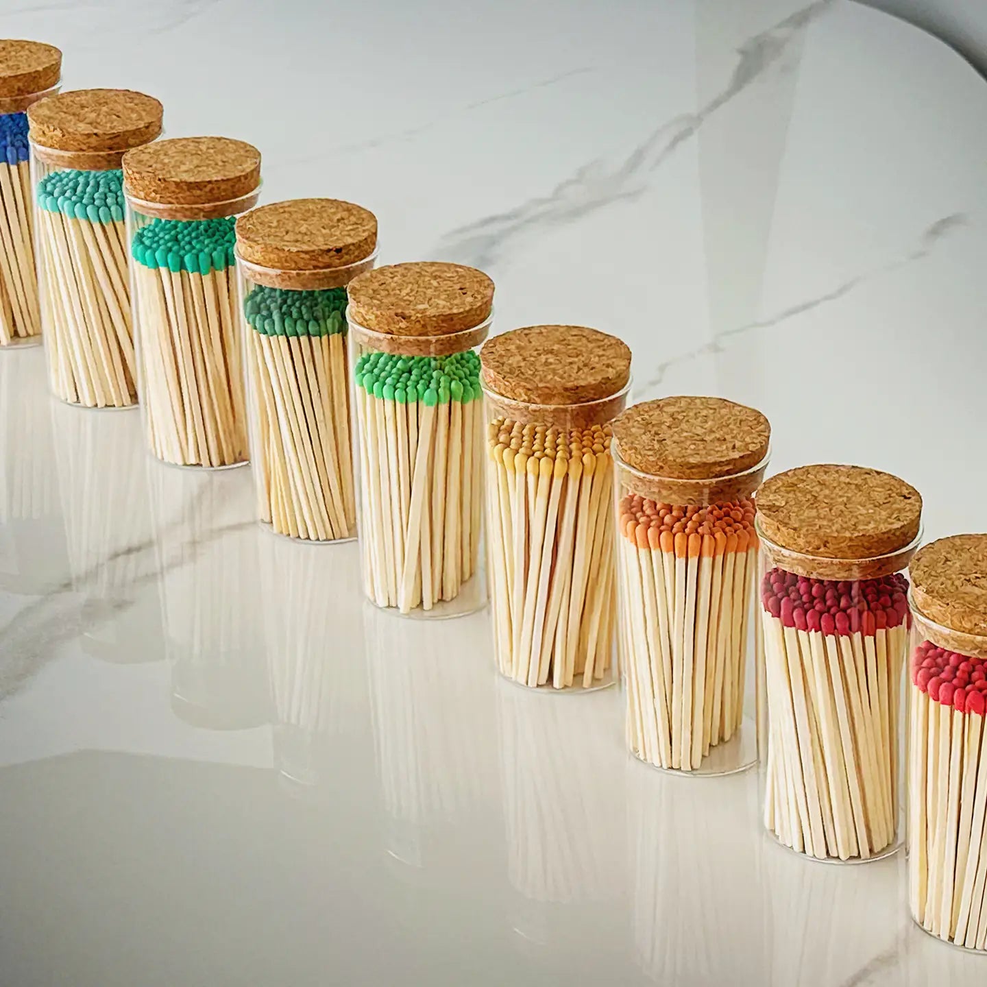 4" matches + large cork top jar
