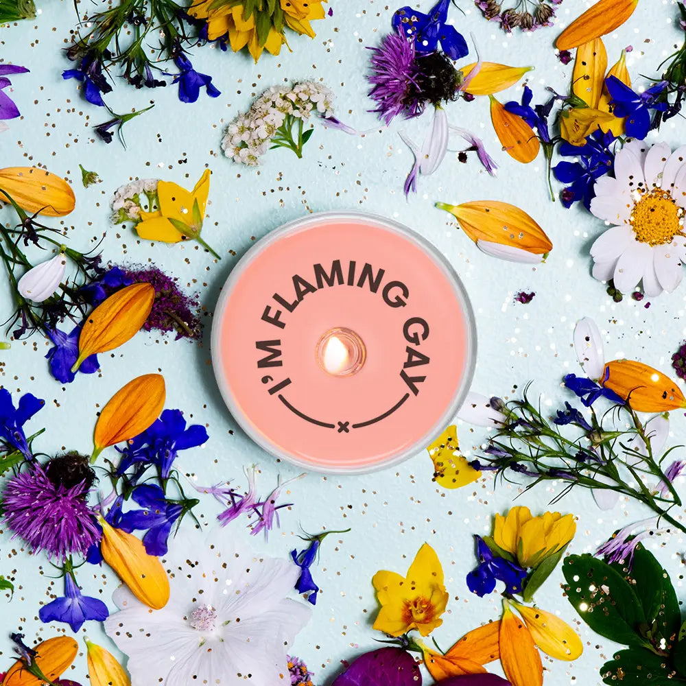 secret message candle - I'm flaming gay