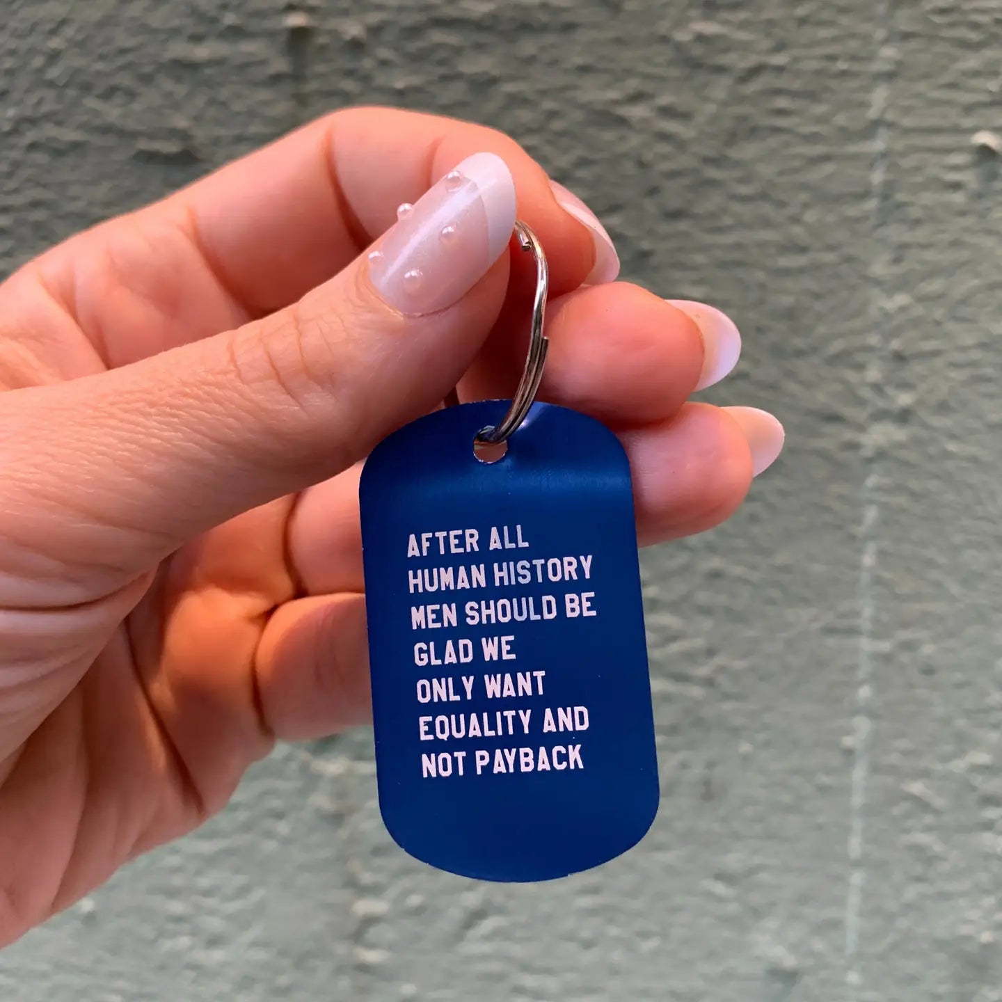 equality and not payback keychain