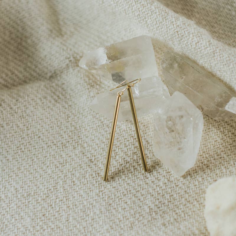 column earrings