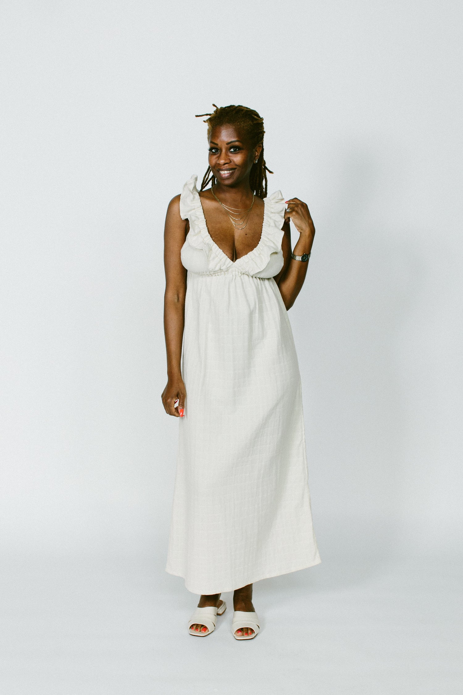 milos dress in organic cotton