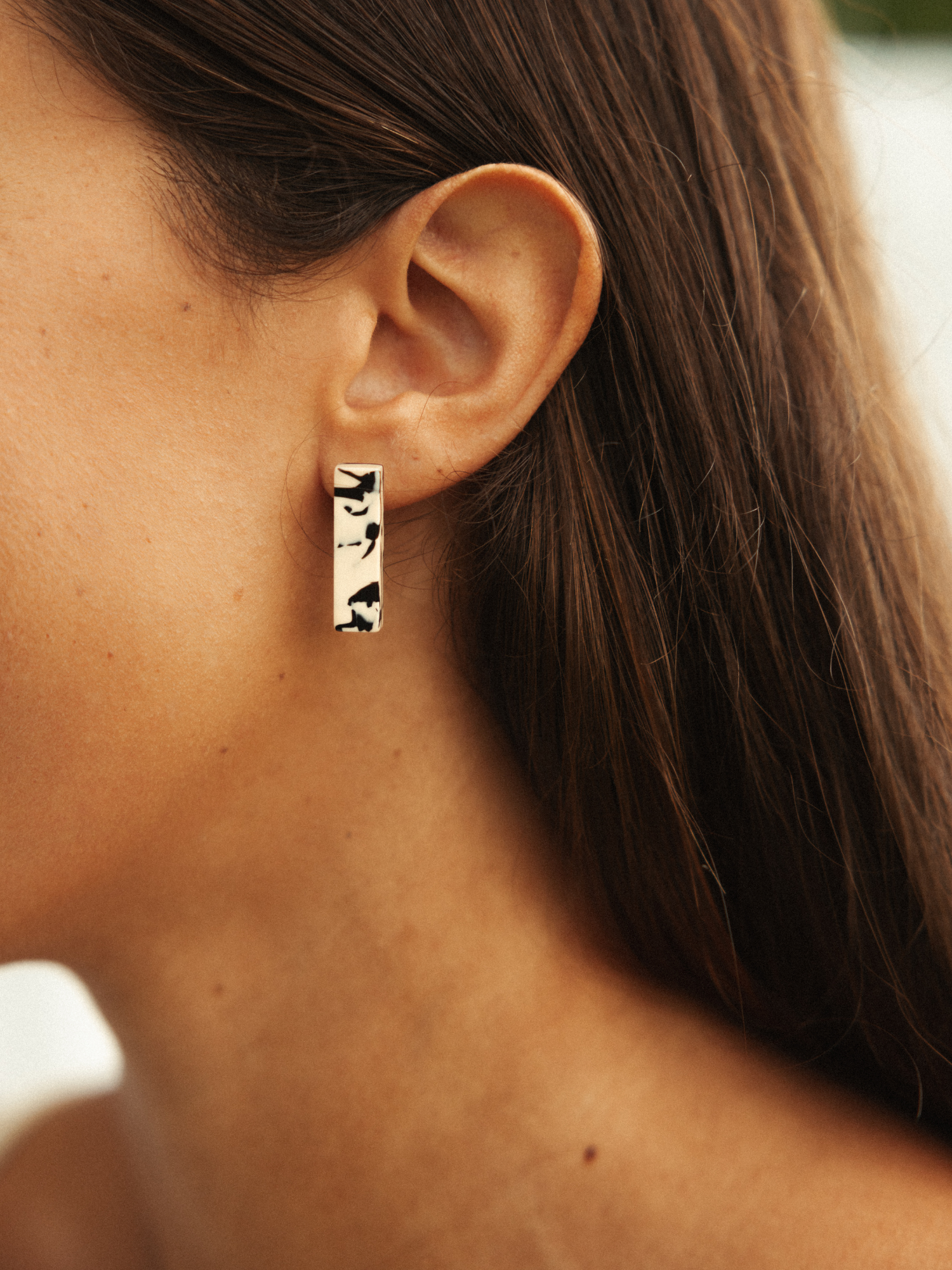 ivy studs in marble