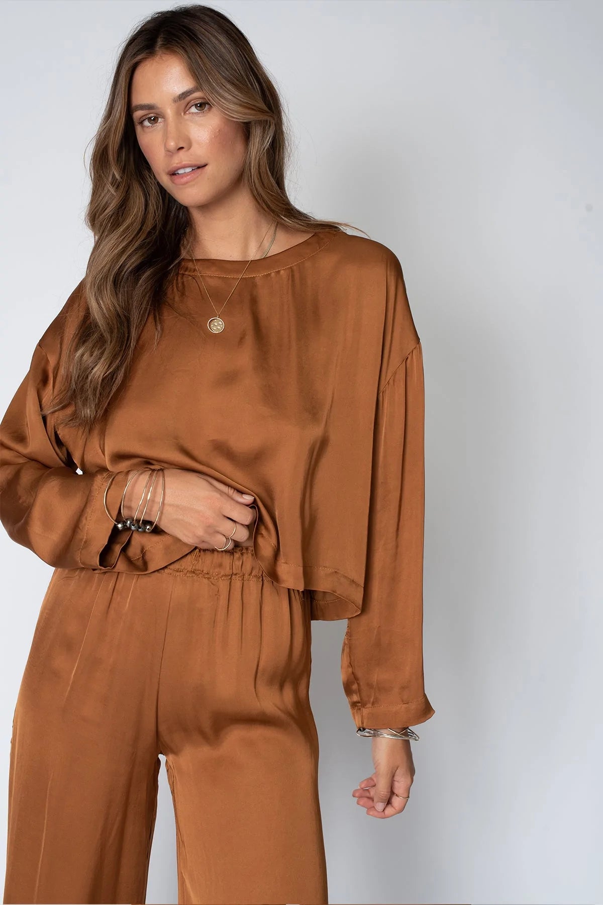 mila long sleeve crop top