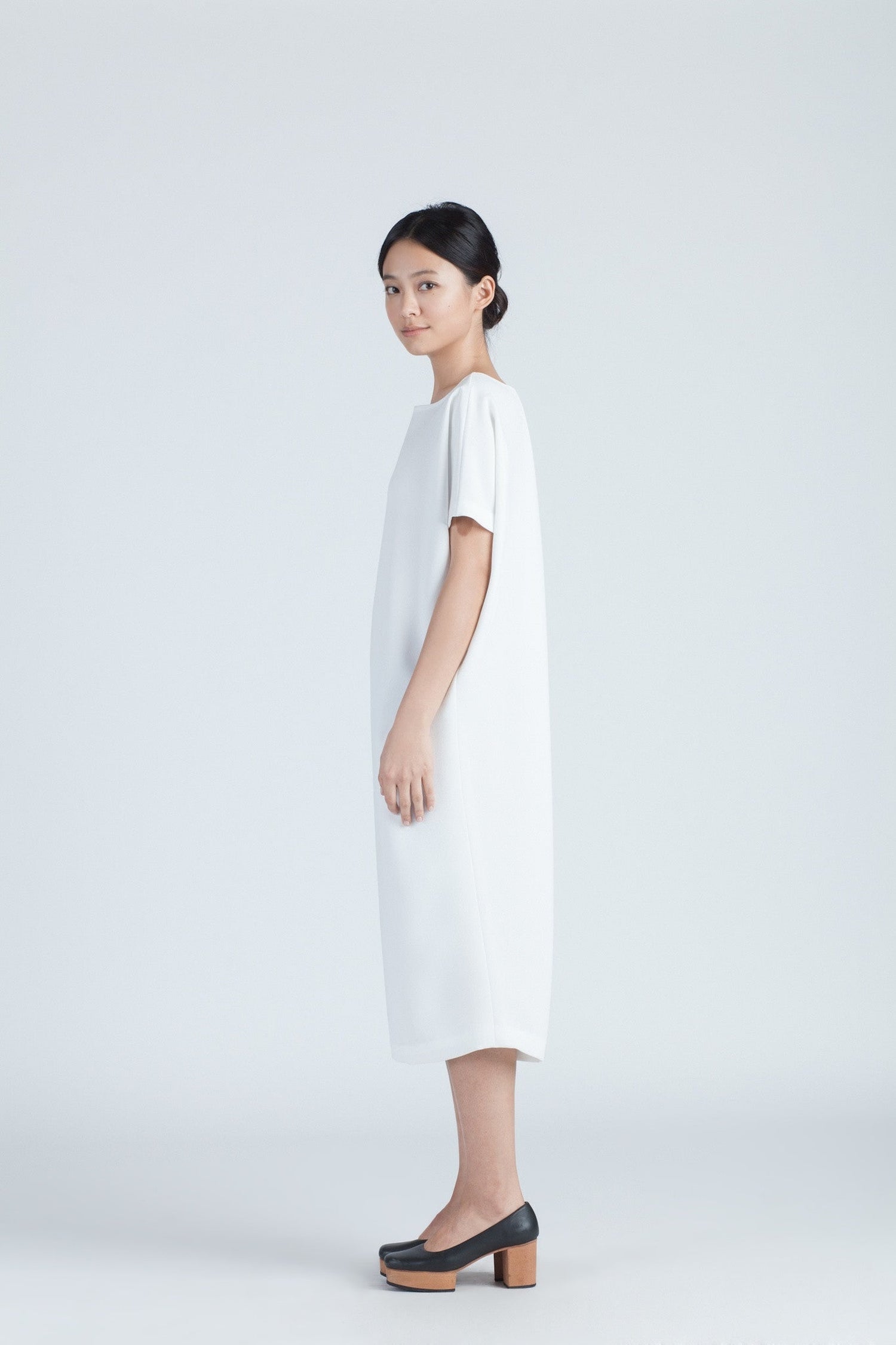 triangle open back dress